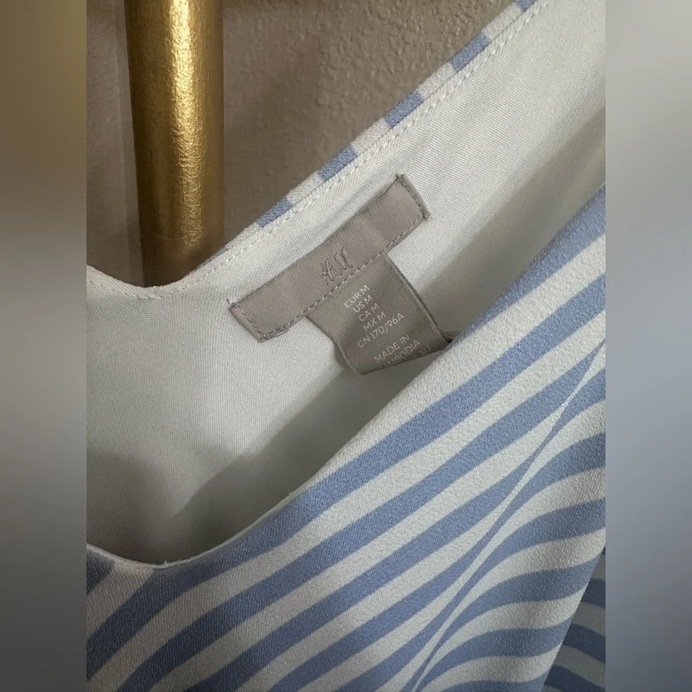 H&M Light Blue and White Striped Maxi Dress - Picture 3 of 5